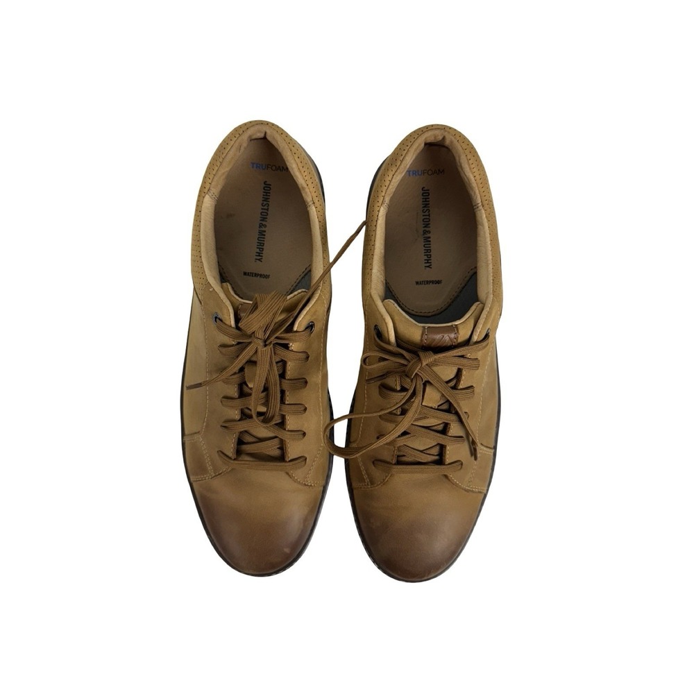 Johnston & Murphy Mens US 12 Shoes McGuffey Lug Lace To Toe Sneakers Distressed - Picture 9 of 16